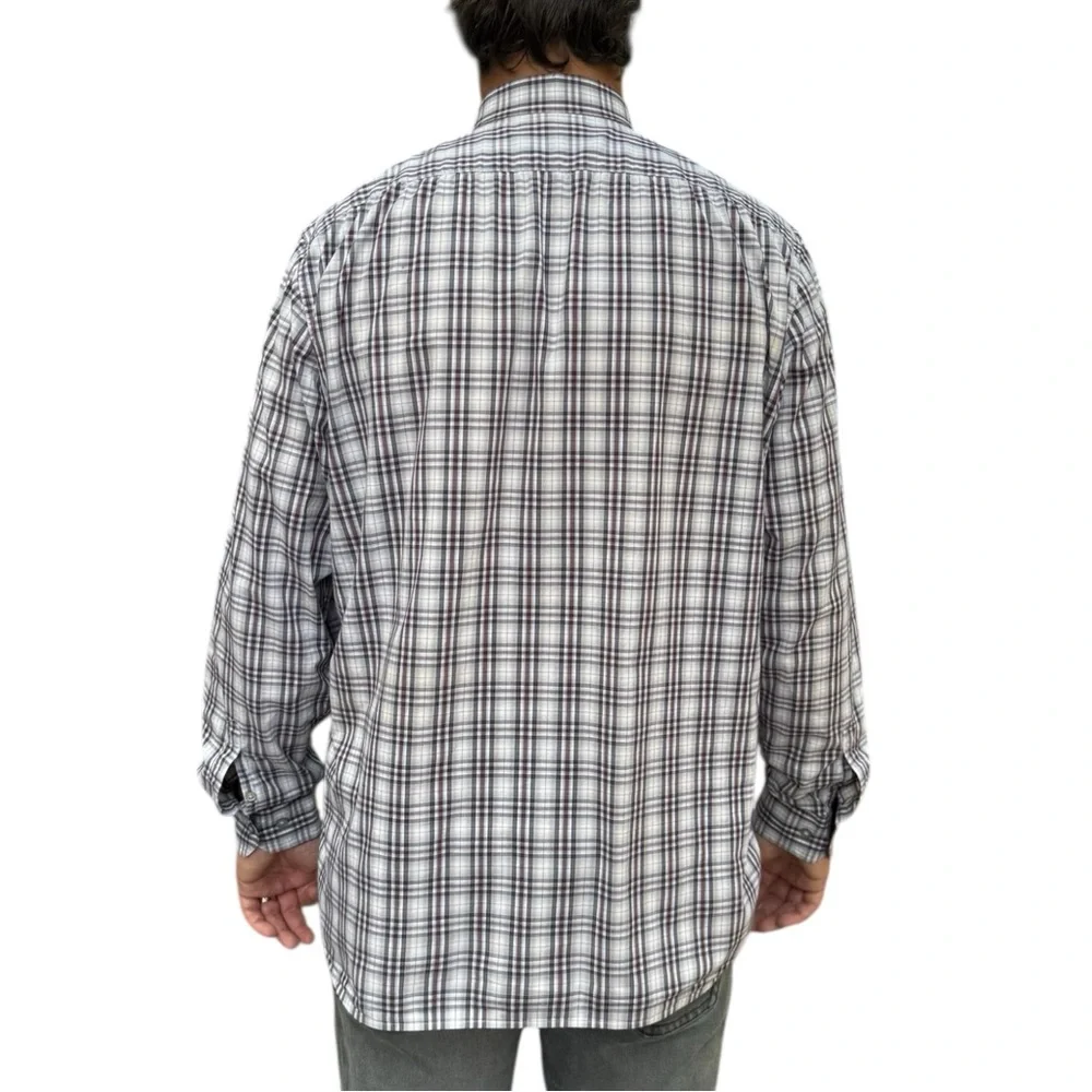 Banana Republic Men’s Plaid Button-Down Shirt – Size L